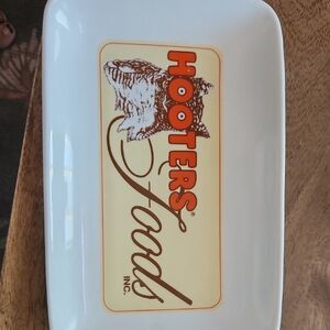 Hooters White and Orange Logo Tray